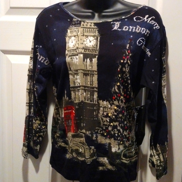 Jane Ashley petite Christmas Sweatshirt - Picture 3 of 5